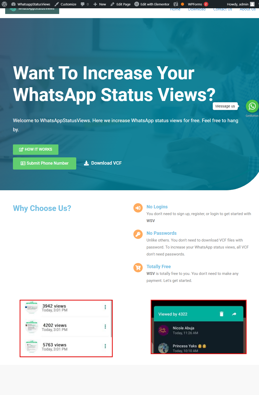 Increase Whatsapp status views