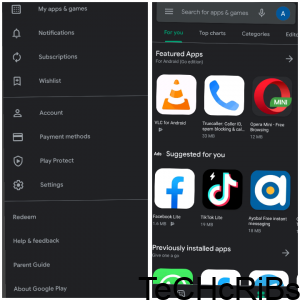 How to enable darkmode on google play store
