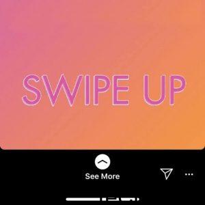 use instagram swipe up feature