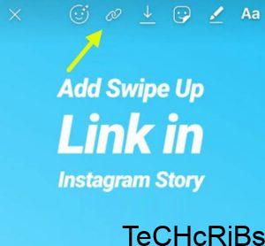 use instagram swipe up feature