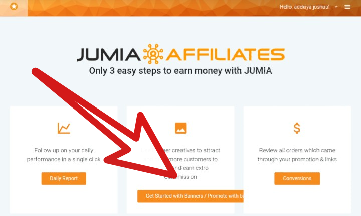 Jumia affiliate dashboard