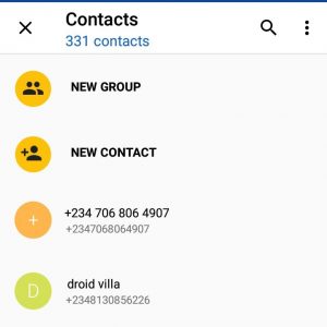 Ayoba contacts