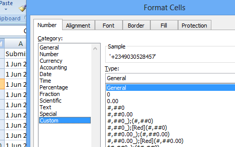 Add Plus Sign Before Numbers in Excel (CSV)