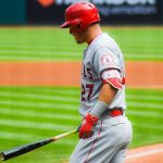 Mike Trout During A Game