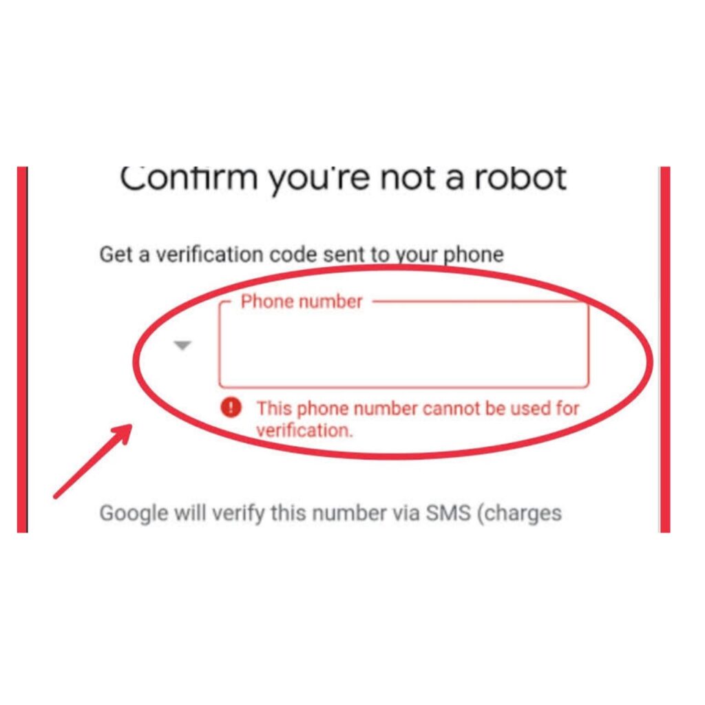 this number cannot be used for verification google account