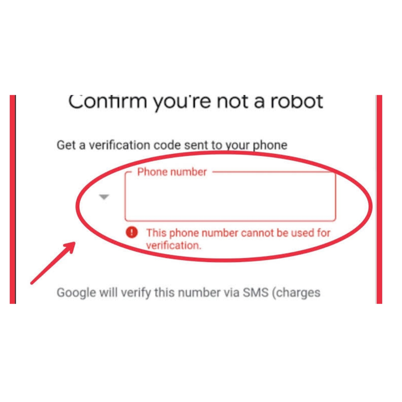 This phone number cannot be used for verification