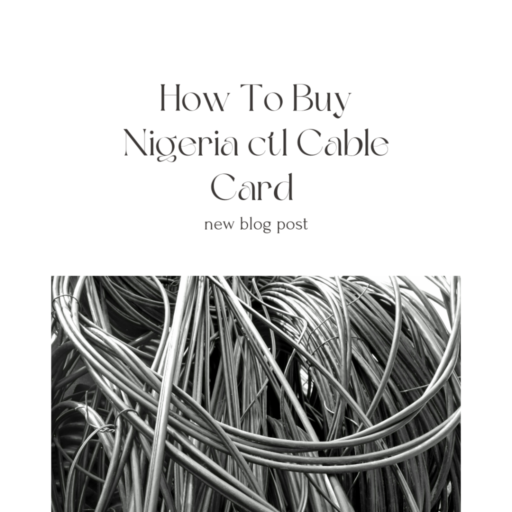 Buy Nigeria ctl Cable Card 