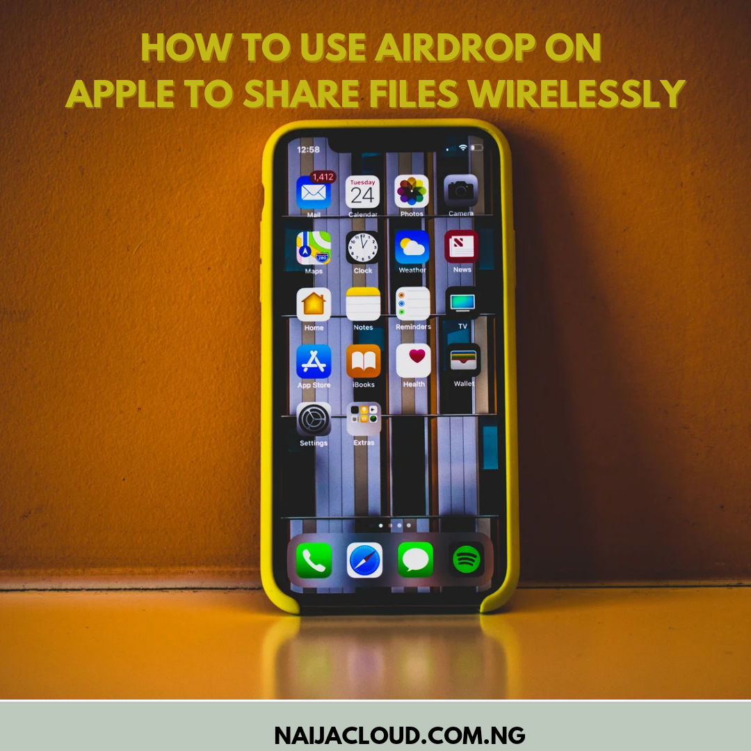 Airdrop on Apple to share files wirelessly