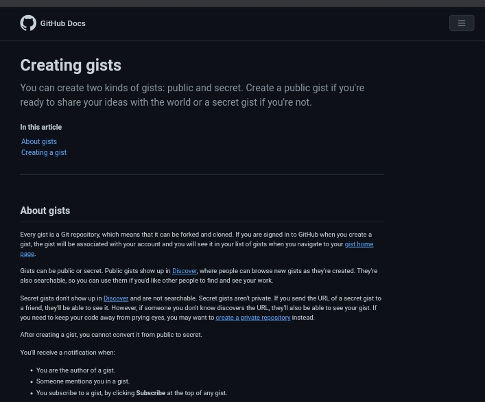Markdown Resume on GitHub Gist