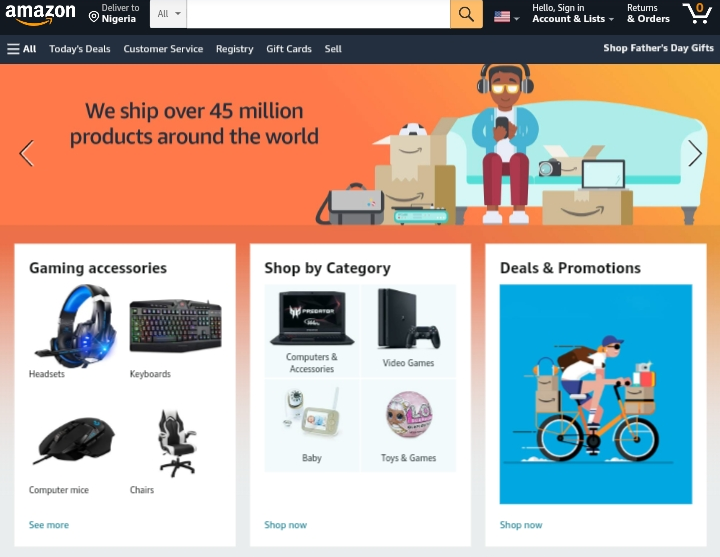 create Amazon Account in Nigeria