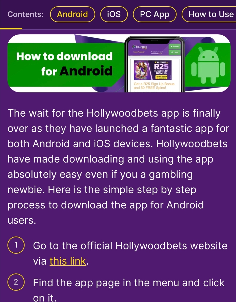 Step By Step Guide on How to Download Hollywoodbets App on Your Phone
